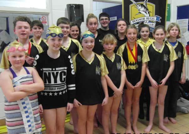 Bognor swimmers at the Splash into 2015 meet