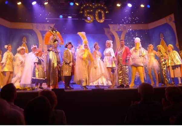The cast of Mother Goose take a bow. Pictures by Phil Dennett