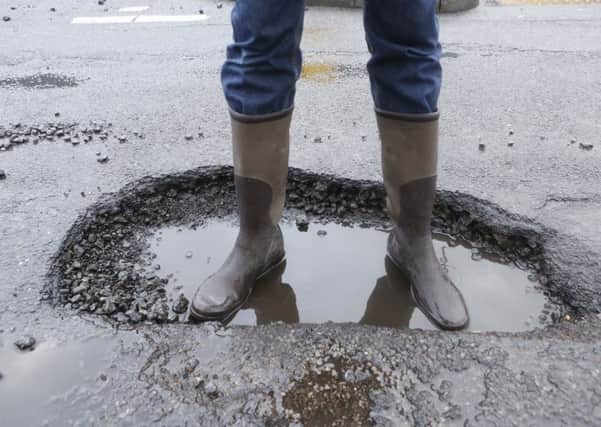 A large pothole in Lyndhurst Road, Worthing    Picture: Eddie Mitchell