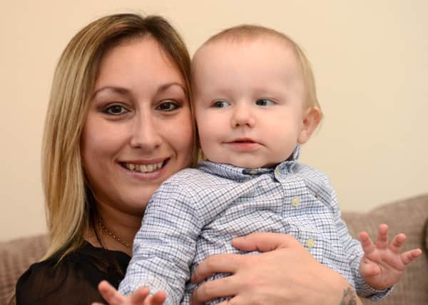 Tania Holmes, pictured with her one-year-old son Bailey, wants to see group B strep screening become routine