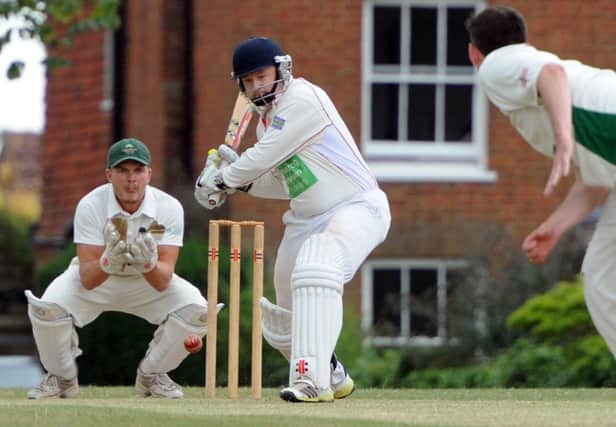 James Hamilton batting for Rye away to Wisborough Green last season. Wisborough Green will provide the opposition in Rye's first away game of the 2015 campaign on May 16