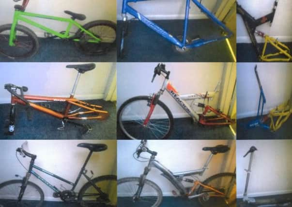 Bicycles and parts recovered in Upper Beeding