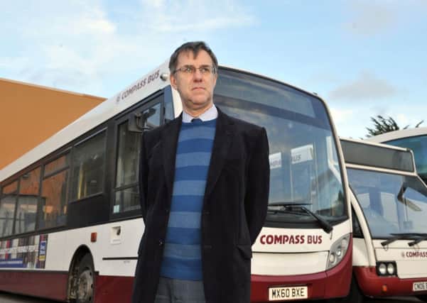 W03303H14-CompassBusMD

Compass Travel owner, Chris Chatfield, who may withdraw his bus services if a 20mph limit is enforced in Worthing town centre. Goring. ENGSUS00120140121172722