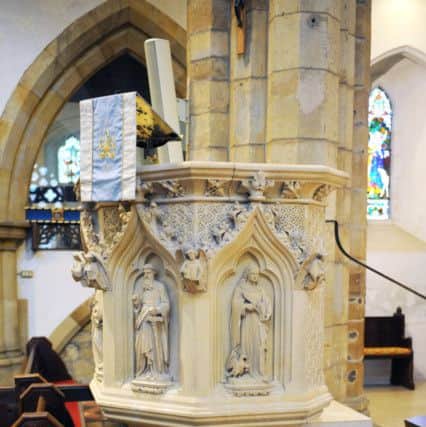 JPCT 150115 S15030272x  Horsham. St Mary's Church history and upkeep -photo by Steve Cobb SUS-150115-130741001