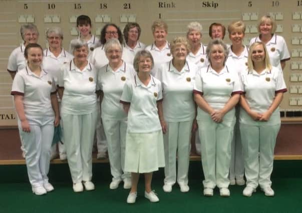 The Egerton Park Indoor Bowls Club ladies' team which has reached the quarter-finals of the national Yetton Plate