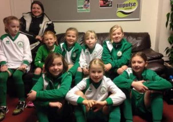 Chichester's under-ten girls at the futsal tournament