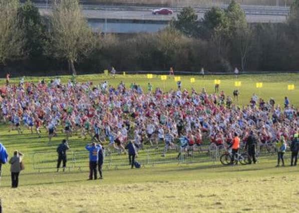The massed ranks of the senior men about to start   Picture by Lee Hollyer