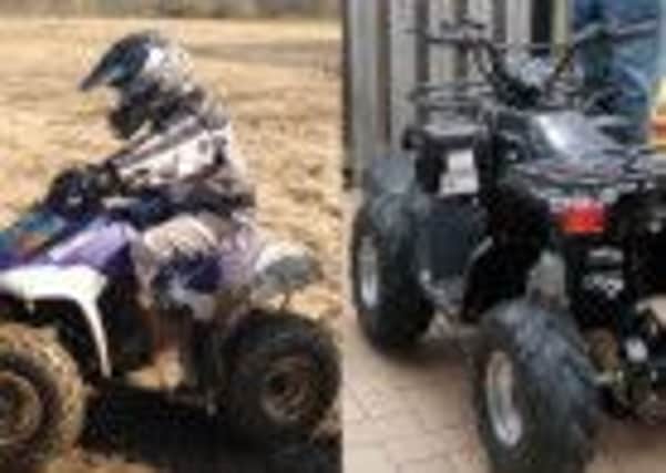 Two children's quad bikes were stolen from a house in Titnore Lane