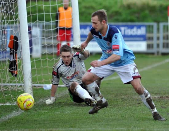 Hastings United's leading scorer Sam Adams is the subject of a seven-day approach from Redhill (SUS-150129-094719002)