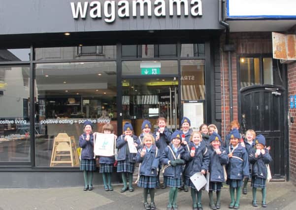Farlington School pupils visit wagamama in Horsham SUS-150302-121238001