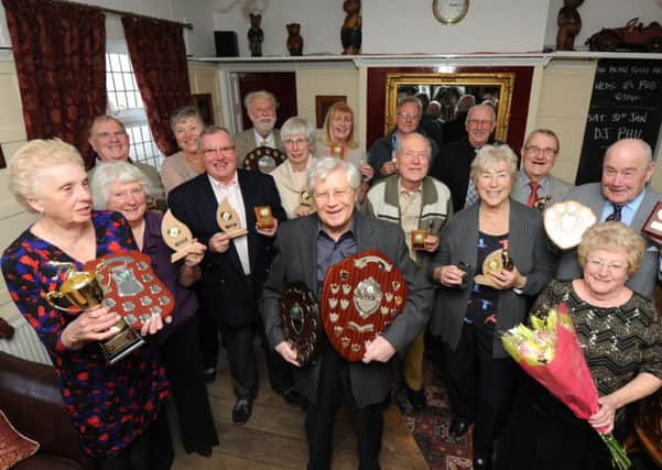 Nyetimber SMBC members with their prizes at The Bear in Pagham Picture by Kate Shemilt C141592-1