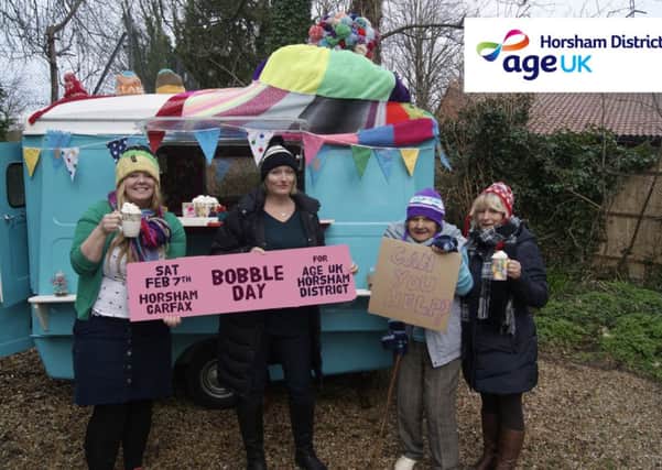 Age UK Horsham District branch gets ready for Bobble Day 2015 - picture submitted