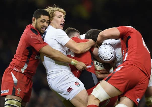 England's Billy Twelvetrees during the RBS 6 Nations match at the Millennium Stadium. Photo by Joe Giddens/PA Wire