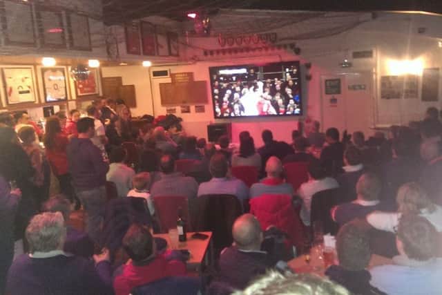 Heath Clubhouse was full to bursting during Fridays international wales v England