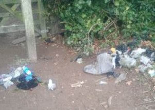 A man has been warned by police for littering on council-owned land