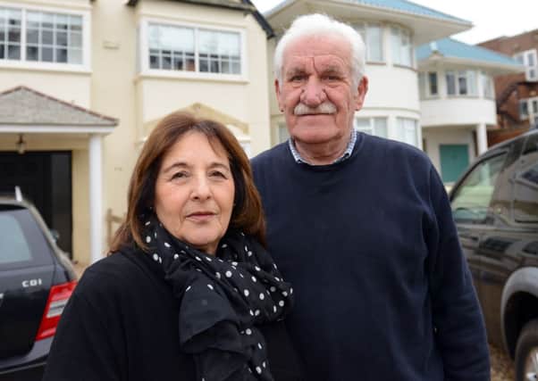 WH 100215 Sue and Alberto Lazzarini are unhappy with the size of the proposed Roffey Homes development in Grand Avenue