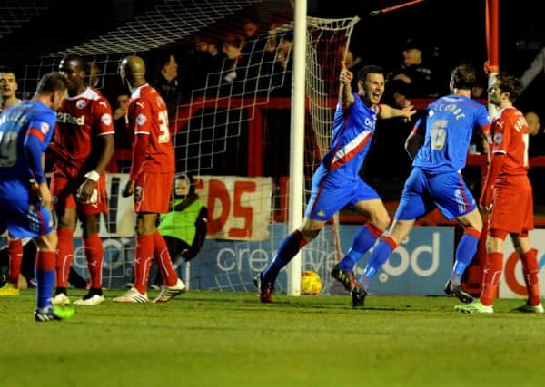 Doncaster score against Crawley Town (Pic by Jon Rigby) SUS-151002-235820002