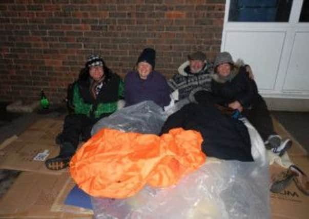 Fundraisers sleep rough for the night