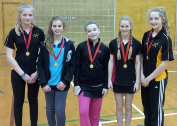 The Robertsbridge Community College key stage three girls' badminton team which has been crowned county champions