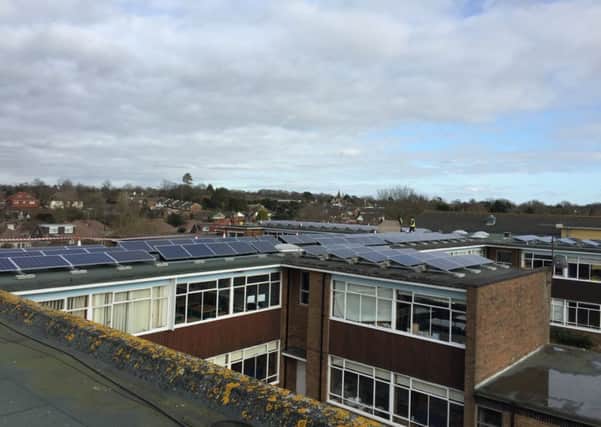 Solar panels at Downlands School