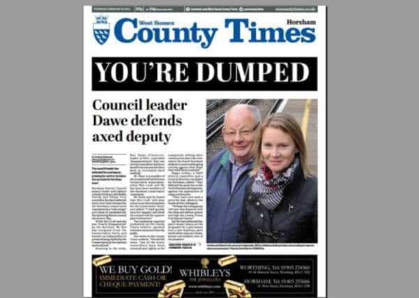 County Times front page February 19. SUS-150219-102549001
