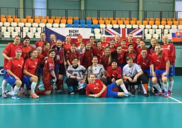 The Great Britain women's floorball team which came up against some of the world's top countries in Slovakia