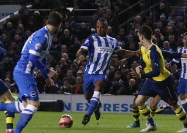 Chris O'Grady in action for Brighton against Arsenal last month.