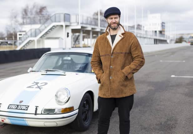 Howard Donald from Take That with his Porsche 911 at Goodwood today