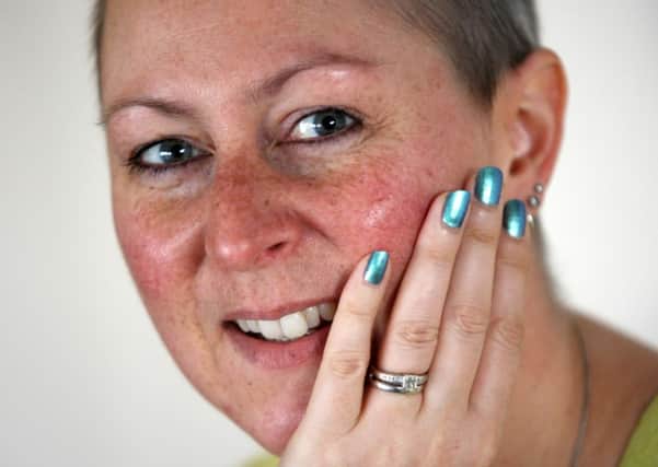 Helen Standing flashes her nails to raise awareness of ovarian cancer D15091551a
