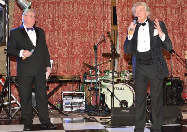 Age UK Horsham District Ostara Ball 2014 Phil Lansberry Age UK HD Trustee and the celebrity speaker Lionel Blair - photo by Alex White of Pure Photos