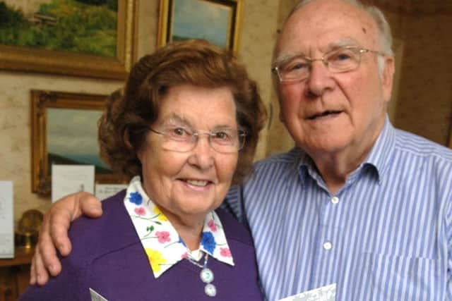 Audrey and Harold Hall pictured celebrating their diamond wedding, in 2011