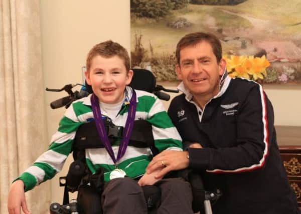 Marathon runner from Rusper Andrew Turner with his son Michael - photo contributed