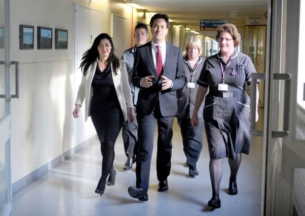Ed Miliband visits The Conquest Hospital, Hastings. 2/3/15 SUS-150203-174515001