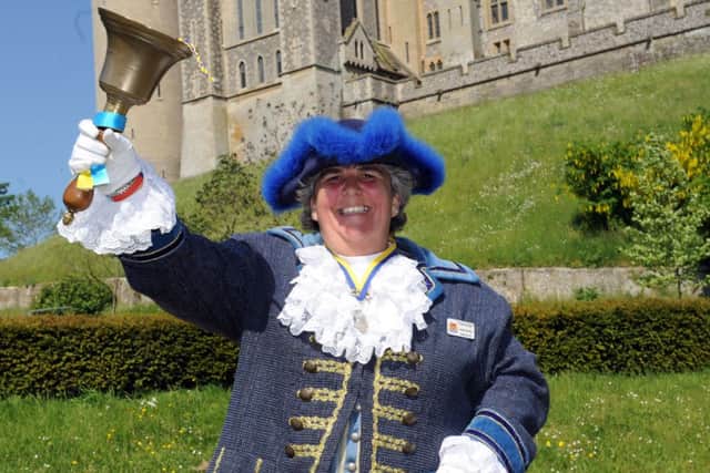 Arundel town crier, Angela Standing, is helping to arrange this years town crier competition