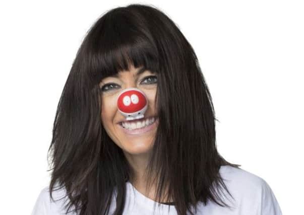 Embargoed to 0001 Monday January 26

Undated Comic Relief handout photo of Claudia Winkleman encouraging the public to â¬Ümake your face funny for moneyâ¬"â¬" in aid of Comic Relief. PRESS ASSOCIATION Photo. Issue date: Monday January 26, 2015. See PA story SHOWBIZ Relief. Photo credit should read: Jon Cottam/Comic Relief/PA Wire

NOTE TO EDITORS: This handout photo may only be used in for editorial reporting purposes for the contemporaneous illustration of events, things or the people in the image or facts mentioned in the caption. Reuse of the picture may require further permission from the copyright holder. EMN-150219-114728001