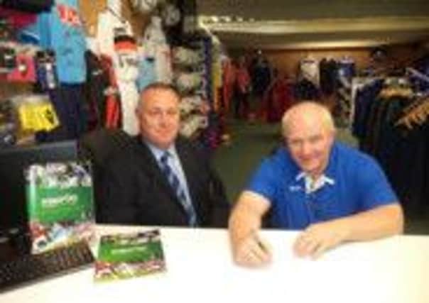 Sussex County Football League sponsorship deal with Macron Store Hastings - Steve Nealgrove (left) and Terry Henham SUS-140108-113604002