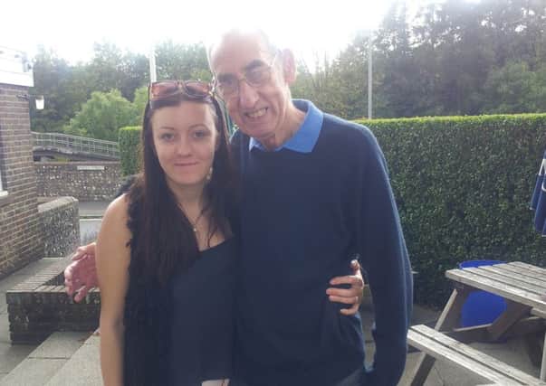 Hannah Brown with her granddad, Alan Foster