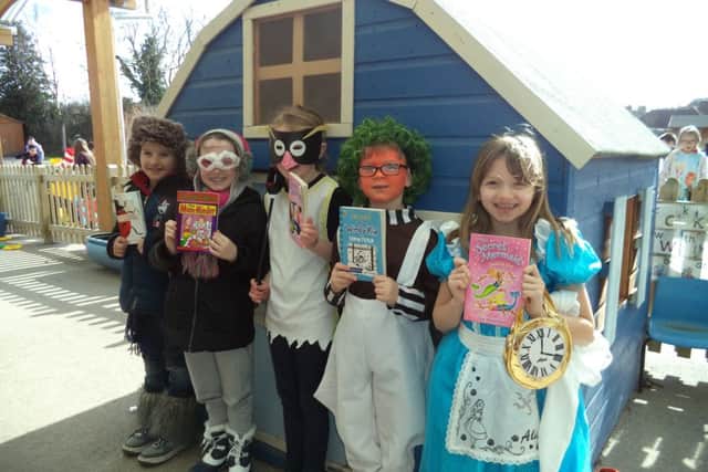 Pupils at River Beach Primary School in their fictional best