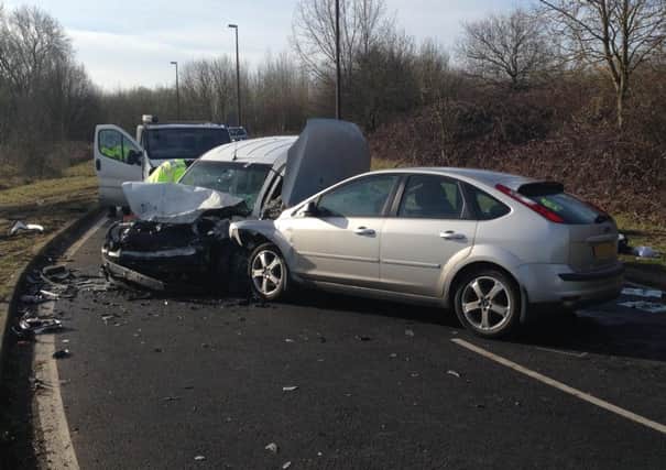 Sussex West Road Policing Unit on the scene of a collision on the A24 near Southwater - picture courtesy Sussex West RPU