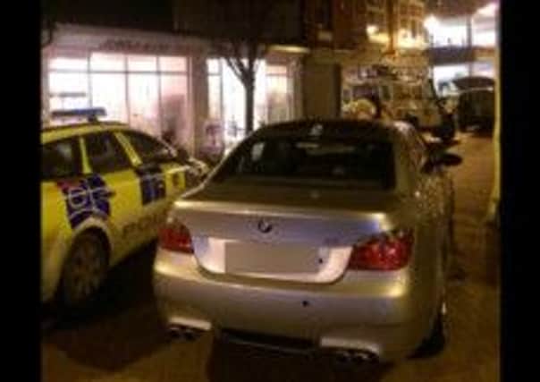 Police vehicles outside Mungo's on Tuesday night