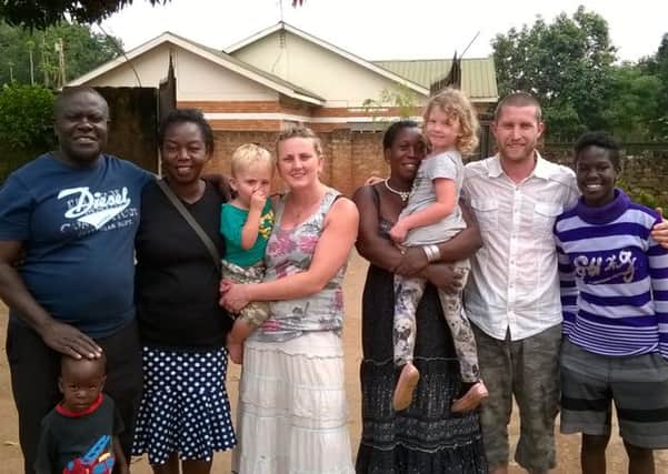 Paul Muzzall visited two schools in Uganda with his wife Christine, daughter Grace and son Zachariah