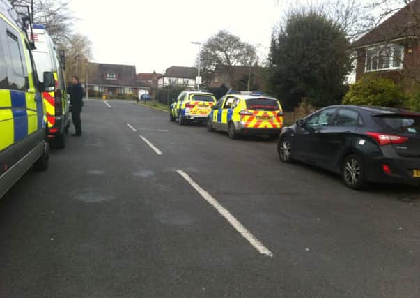Police execute a search warrant at a home in Hillside Avenue, Worthing