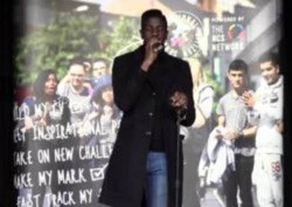 Jermain Jackman performs at Chichester High School for Girls