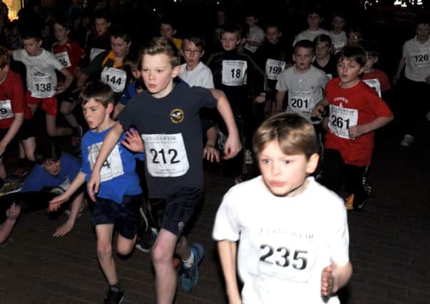 Action from the Year 6 boys' race on the second race night   Picture by Kate Shemilt C150375-2