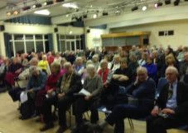 The audience in the Shoreham Centre for the public meeting