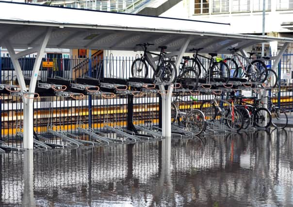 Existing cycle parking facilities located behind Horsham Railway Station -photo by Steve Cobb
