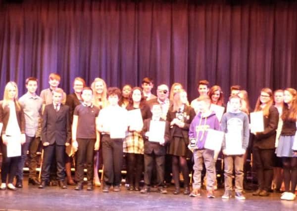 All the nominees and winners alongside the Arun Youth Council and Cllr Dougal Maconachie