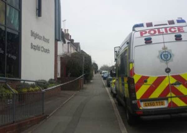 Police investigating fire incident at Brighton Road Baptist Church on Thursday March 19 - picture contributed by reader