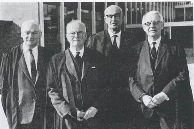 Mr R. Cowley, Mr C. Jenkins, Mr S.H. Earnshaw and Mr M.H. Fuller in 1968
