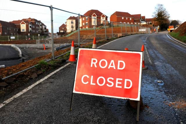 Rocky Lane closed as work progresses on the new roundabout and bridge over the railway. Pic Steve Robards ENGSUS00120140115094752